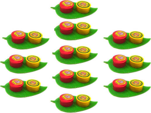 Leaf Manjal Kumkum Set( Small) - 10 Piece